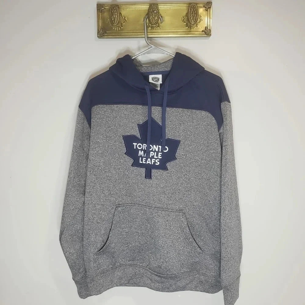 Toronto Maple Leafs Blue/Gray  Mens Pullover Hoodie,size M/M.